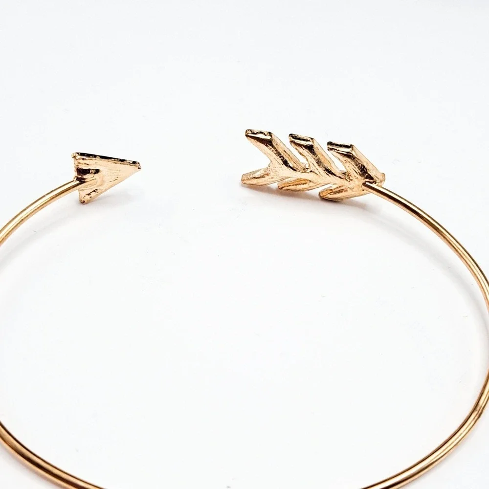 Gold‎ Bangle Bracelet Set Arrowhead Teardrop Rhinestone Stackable Boho Chic